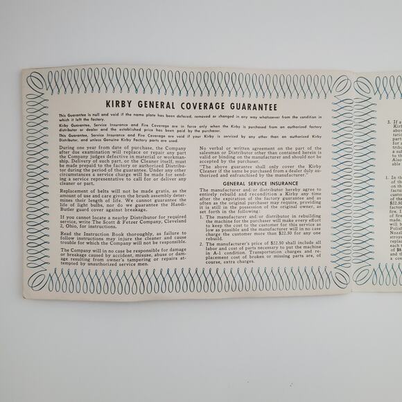 Vtg KIRBY Model 561 Vaccum Cleaner INSTRUCTION BOOK Owners MANUAL - Picture 11 of 14